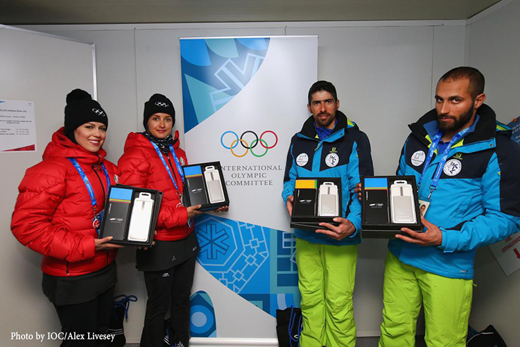گلکسی نوت 8 ویژه المپیک زمستانی 2018 به ورزشکاران ایرانی اهدا شد