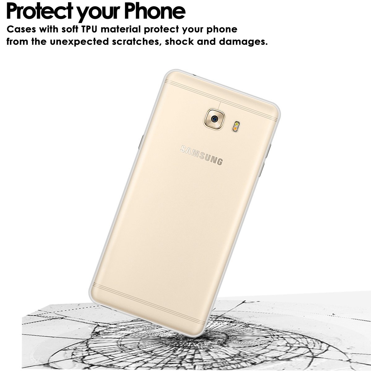 قاب ژله ای شفاف گوشی USAMS transparent case | Galaxy C9 Pro