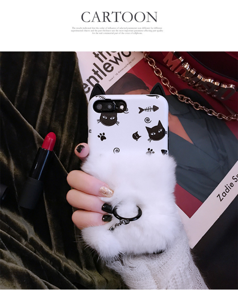 قاب خزدار گوشی TANZ cat ear fur case | iphone 7 Plus