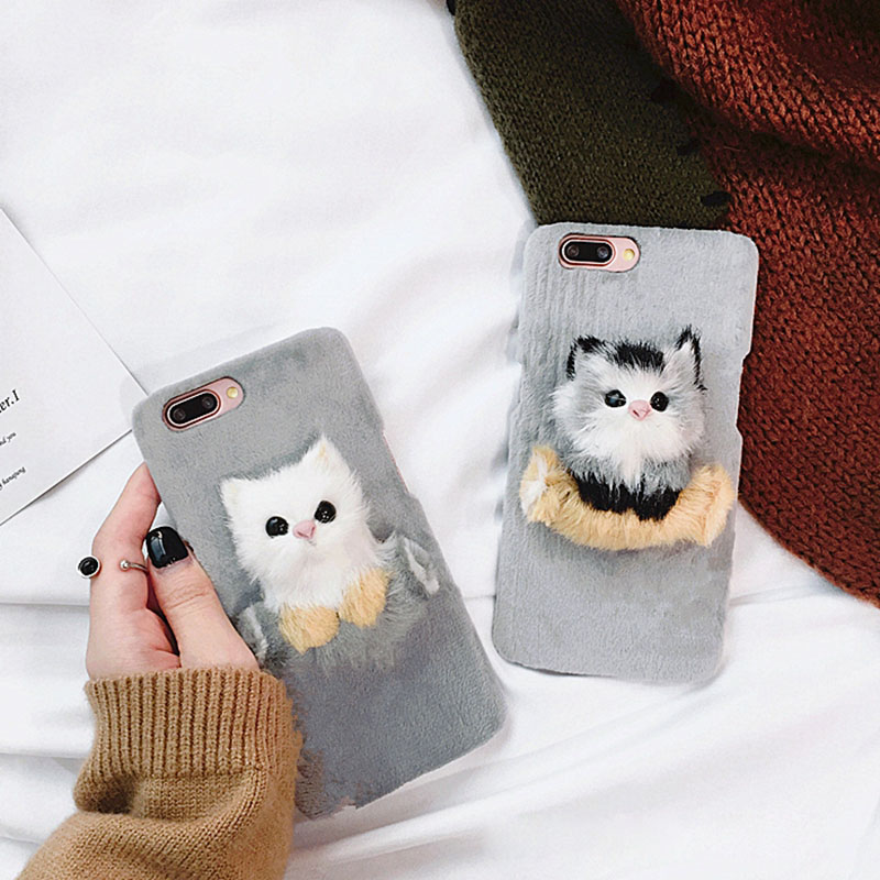 قاب خزدار گوشی KISSACASE fur cat case | iphone 8