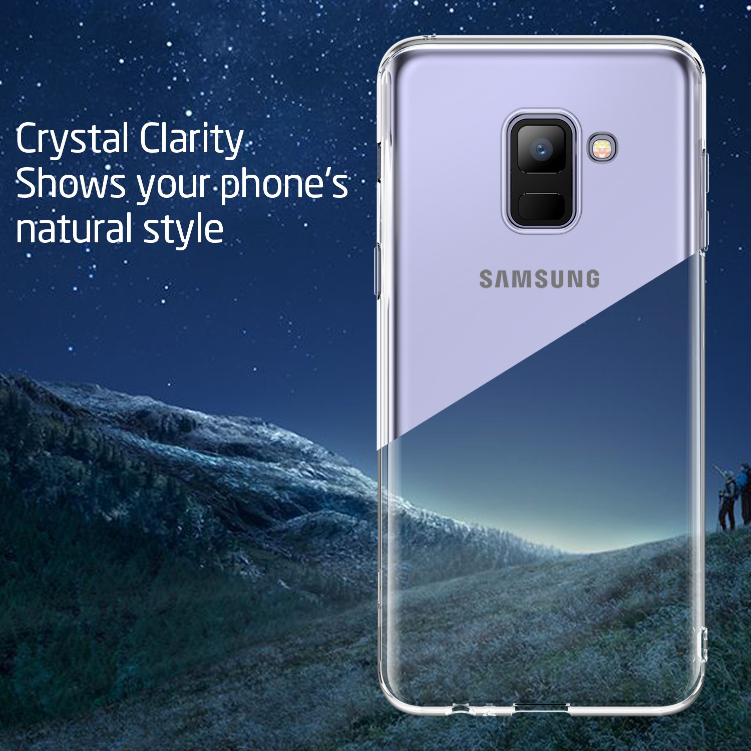 قاب ژله ای شفاف گوشی USAMS transparent case | Galaxy A8 2018