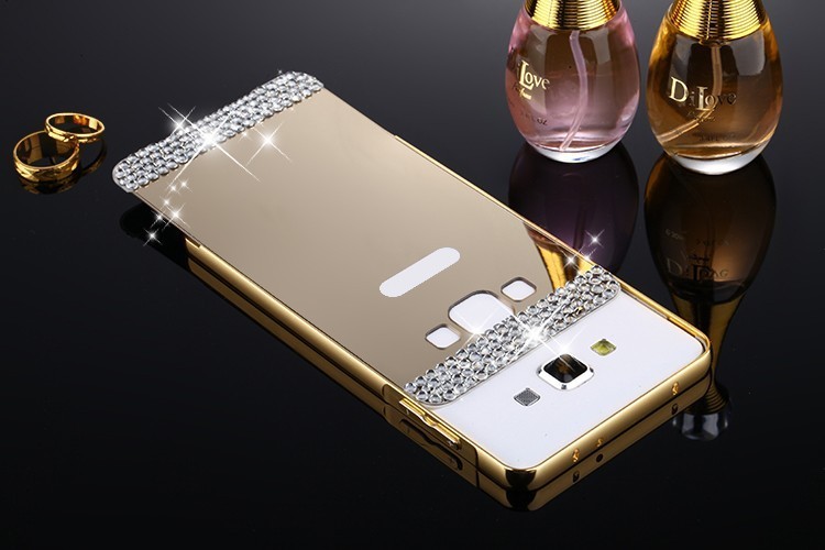 قاب آینه ای نگین دار گوشی diamond mirror case | Samsung j5