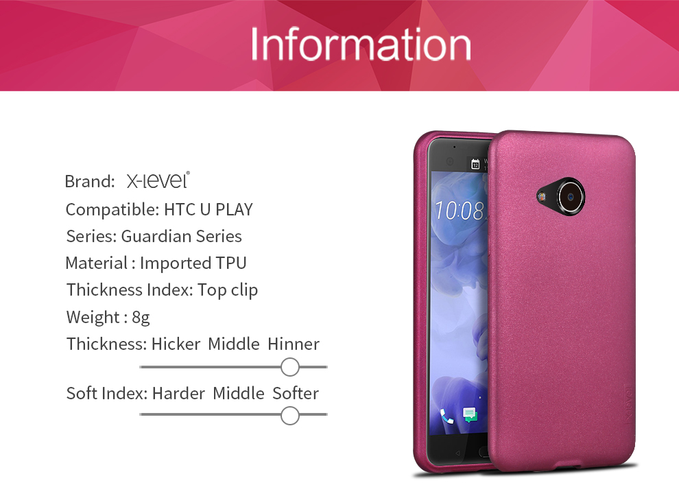 قاب ژله ای گوشی x-level case | HTC U Play