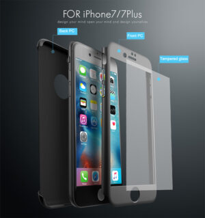 قاب گوشی ۳۶۰درجه اپل full case 360 2in1 | iphone 8
