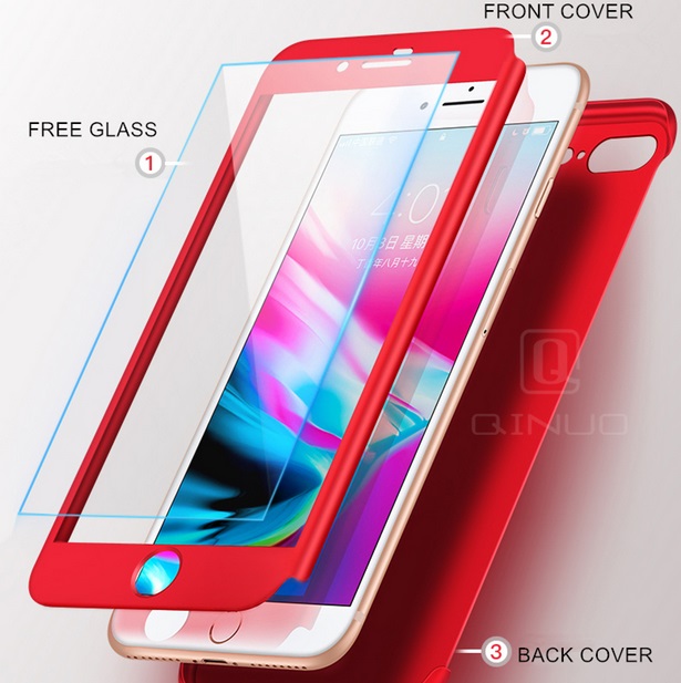 قاب گوشی ۳۶۰درجه پلاستیکی آیفون full case 360 | iphone 7 Plus