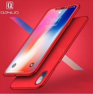 قاب گوشی ۳۶۰درجه پلاستیکی QINUO full case 360 | iphone X