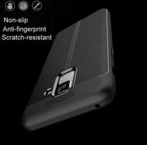 قاب طرح چرم سامسونگ AutoFocus leather case | Galaxy A8 2018