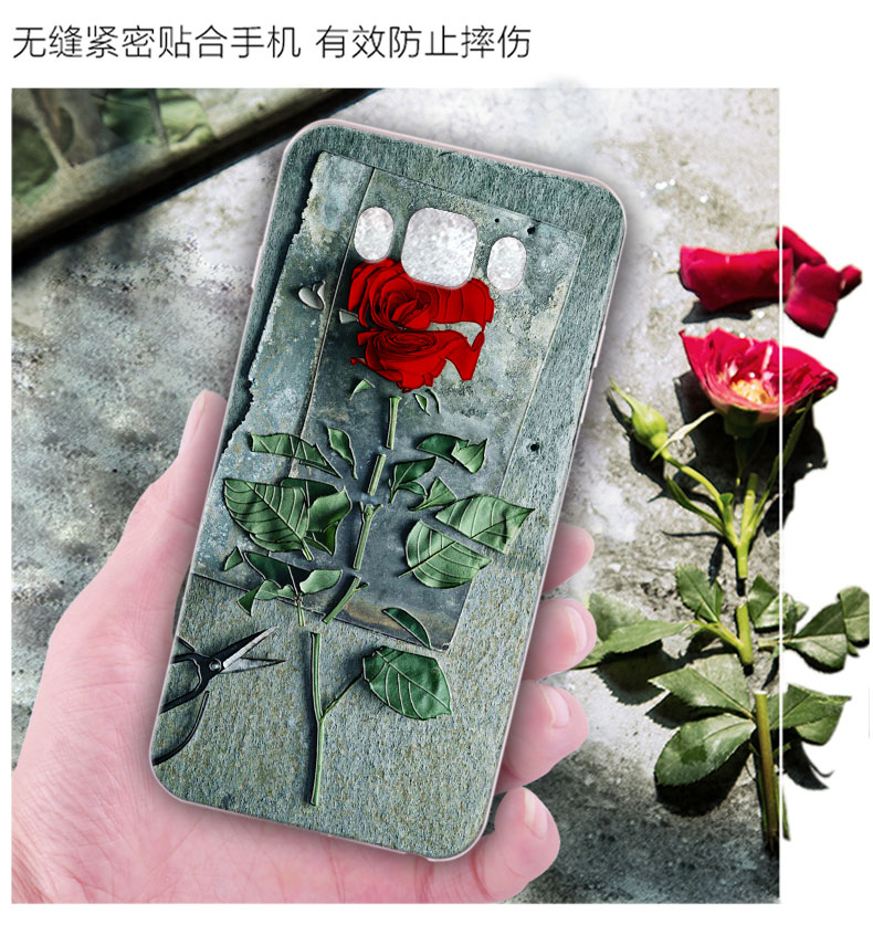 قاب طرح گل رز گوشی سامسونگ Lack 3D flower case | j1 2016