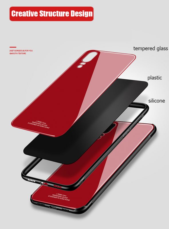 قاب محکم پشت گلس براق Makavo Glass case | Huawei P20