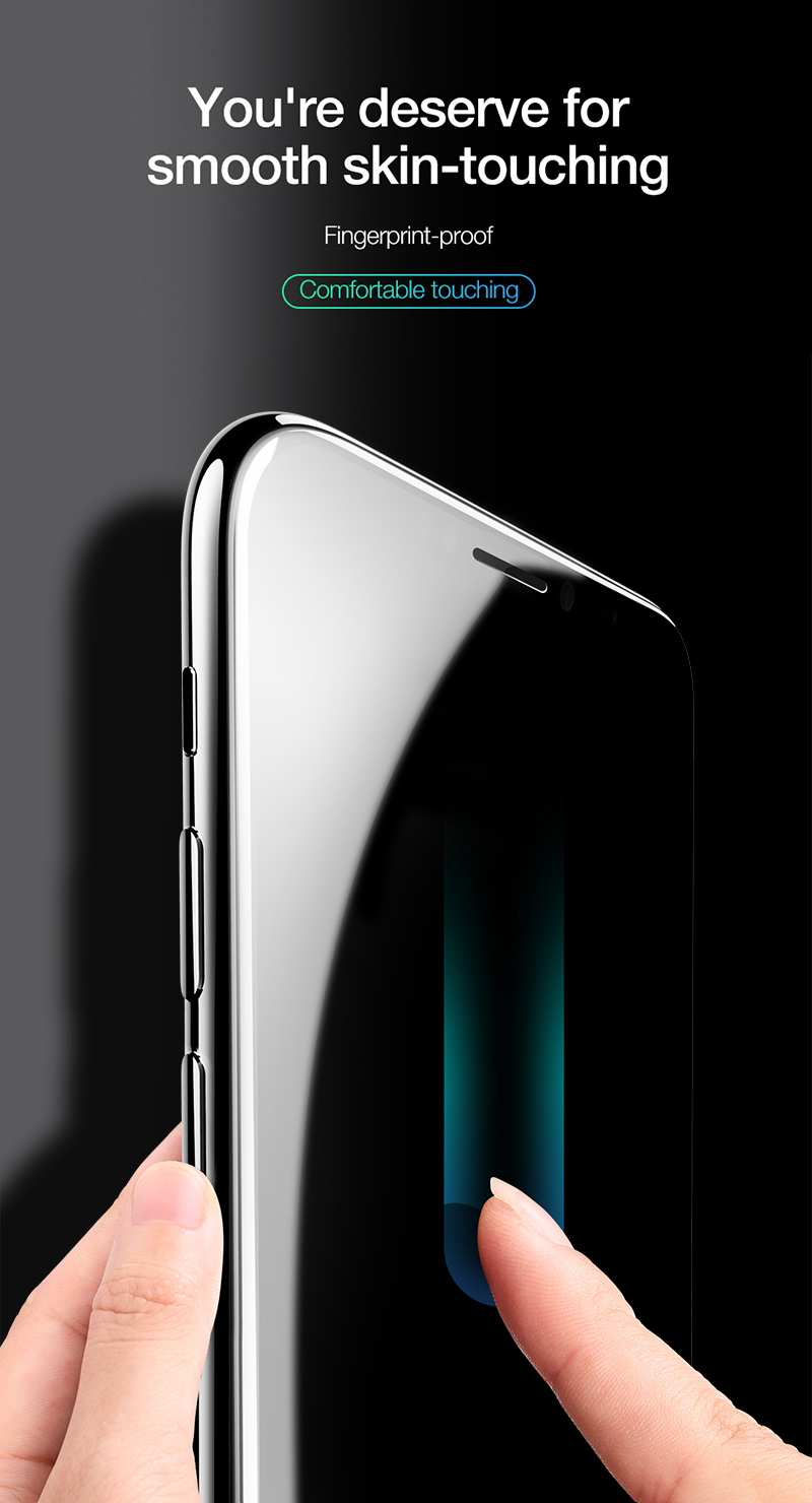محافظ صفحه نمایش رنگی نانو فول سایز اپل CAFELE Nano glass | iphone x