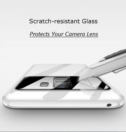 قاب محافظ شیشه ای گوشی سامسونگ Bakeey Glass Lens Hard PC Case | S9 Plus