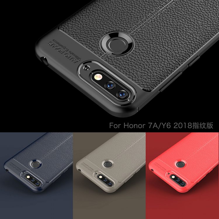 قاب محکم طرح چرم گوشی Auto Focus Leather case | Huawei Y6 Prime 2018