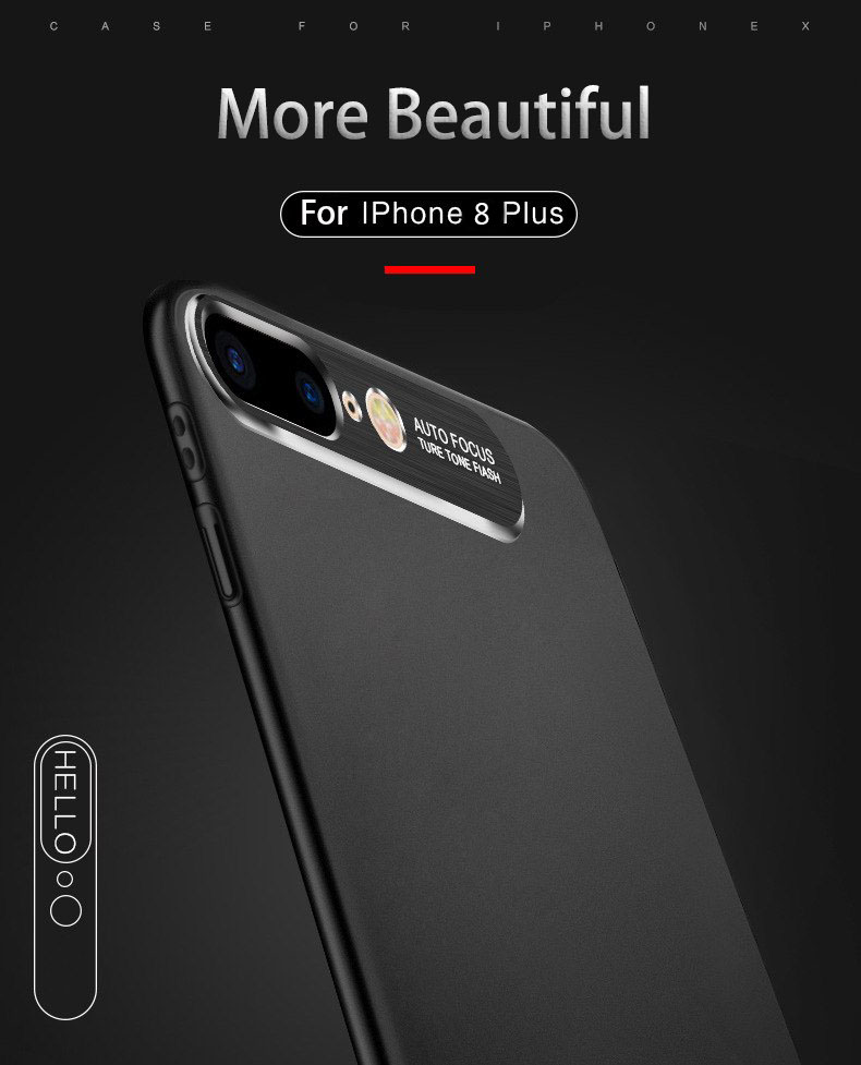 قاب محافظ فلزی اپل Auto Focus Metal Brush Camera Case | iphone 8 Plus