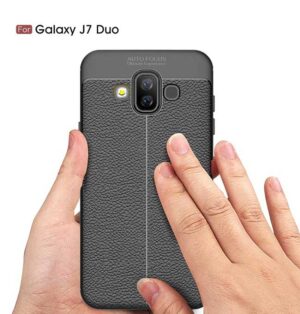 قاب طرح چرم سامسونگ Auto Focus Leather Case | Galaxy j7 Duo