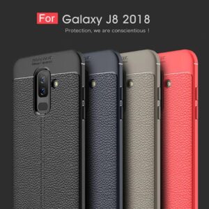 قاب طرح چرم سامسونگ Auto Focus Leather Case | Galaxy j8 2018