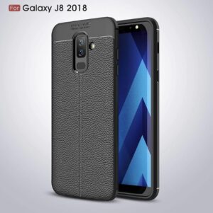 قاب طرح چرم سامسونگ Auto Focus Leather Case | Galaxy j8 2018