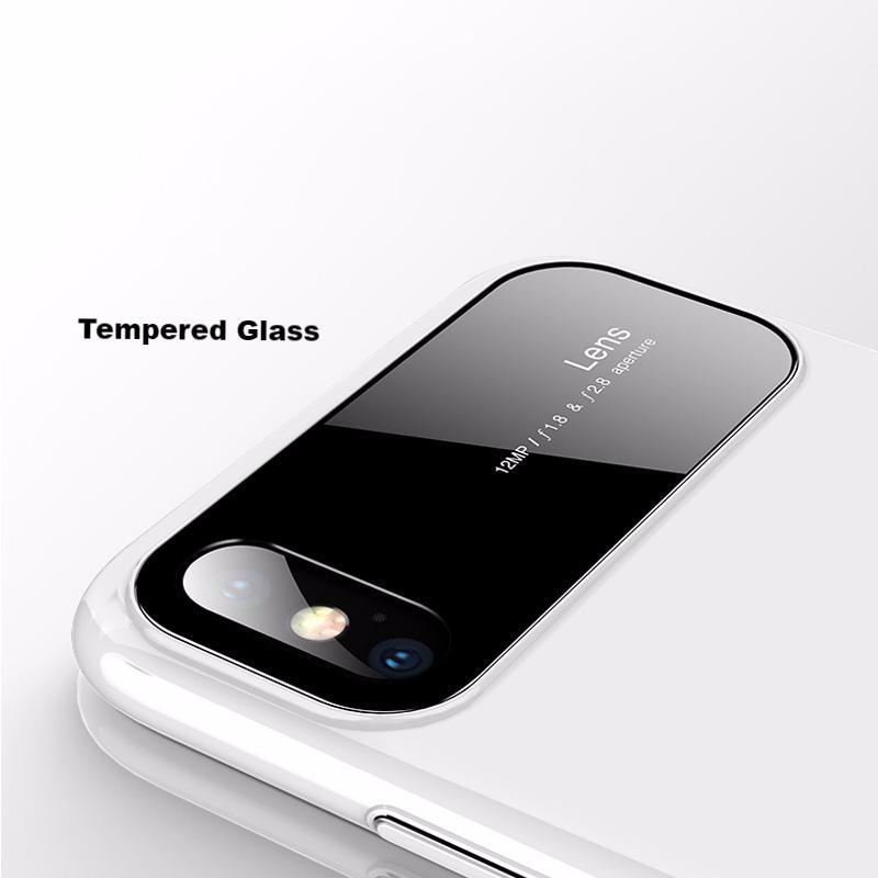 قاب محافظ شیشه ای اپل Bakeey Glass Lens Hard Case | iphone XS