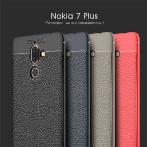 قاب طرح چرم اتو فوکوس نوکیا Auto Focus Leather Case | Nokia 7 Plus