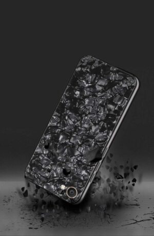 قاب شیشه ای طرح دار اپل Makavo Glass Marble Case | iphone 8