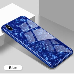 قاب شیشه ای طرح دار اپل Makavo Glass Marble Case | iphone X