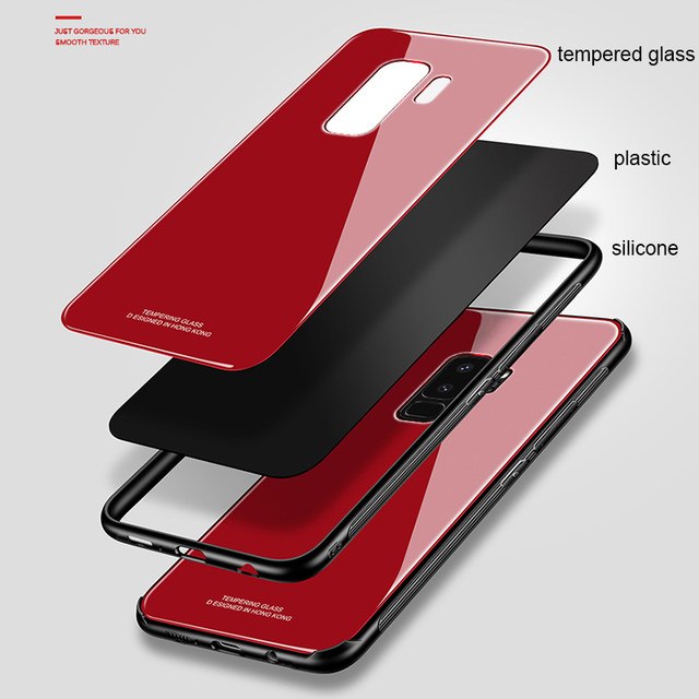 قاب محافظ پشت گلس سامسونگ Makavo Glass Cover | Galaxy A6 Plus 2018