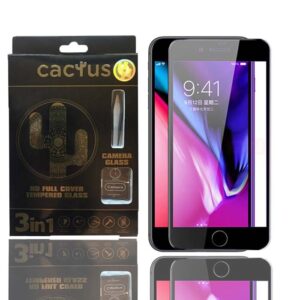 محافظ شیشه ای سه کاره اپل CACTUS 5D Full Cover 3 in 1 Glass | iphone 8 Plus