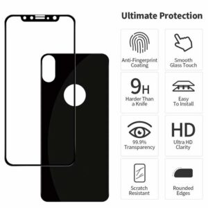 محافظ شیشه ای سه کاره گوشی اپل CACTUS 5D Full Cover 3 in 1 Glass | iphone X