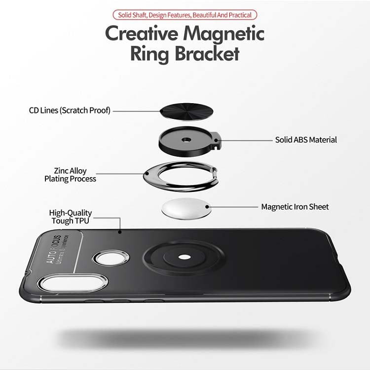 قاب محافظ طرح چرم شیائومی Auto Focus Magnetic Case | Xiaomi Redmi Note 6 Pro 