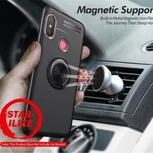 قاب محافظ طرح چرم شیائومی Auto Focus Magnetic Case | Xiaomi Redmi Note 6 Pro