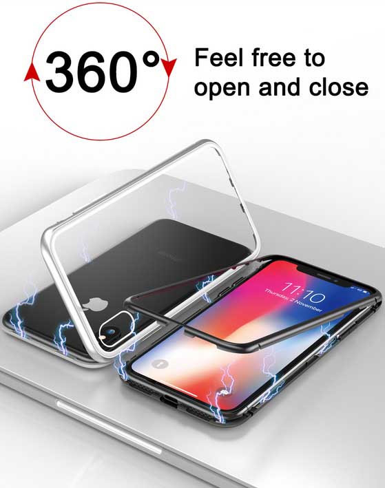 قاب آهنربایی اپل Magnetic Adsorption Metal Frame Case | iphone XS Max