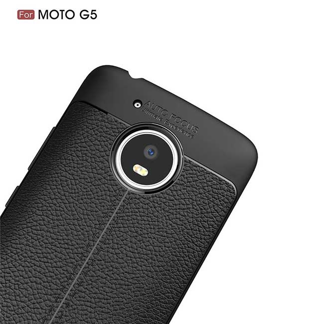 قاب طرح چرم موتورولا Auto Focus Soft TPU Fitted Case | Motorola Moto G5 