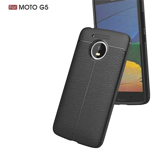 قاب طرح چرم موتورولا Auto Focus Soft TPU Fitted Case | Motorola Moto G5 
