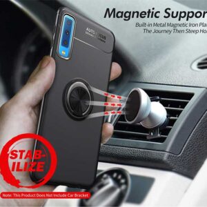 قاب طرح چرم انگشتی سامسونگ Becation Magnetic Ring Case Galaxy A7 2018 | A750