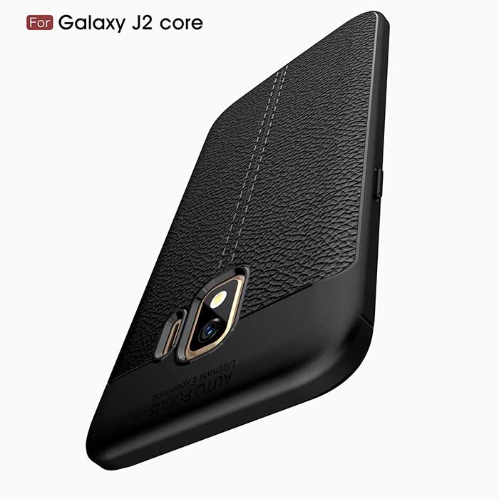 قاب طرح چرم سامسونگ Auto Focus PU Leather Silicone Case | Galaxy j2 Core 2018 