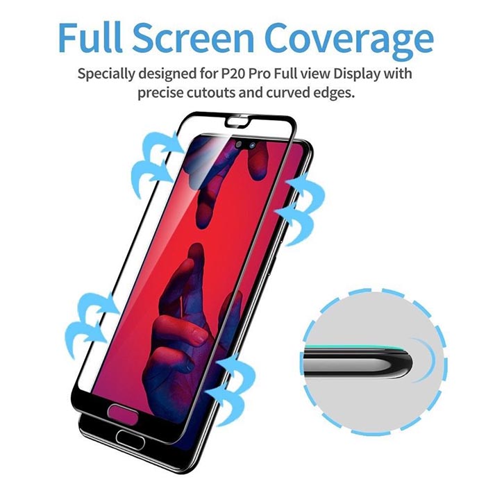 محافظ صفحه تمام چسب هواوی Film 5D Tempred Glass Protector | Huawei P20 Pro