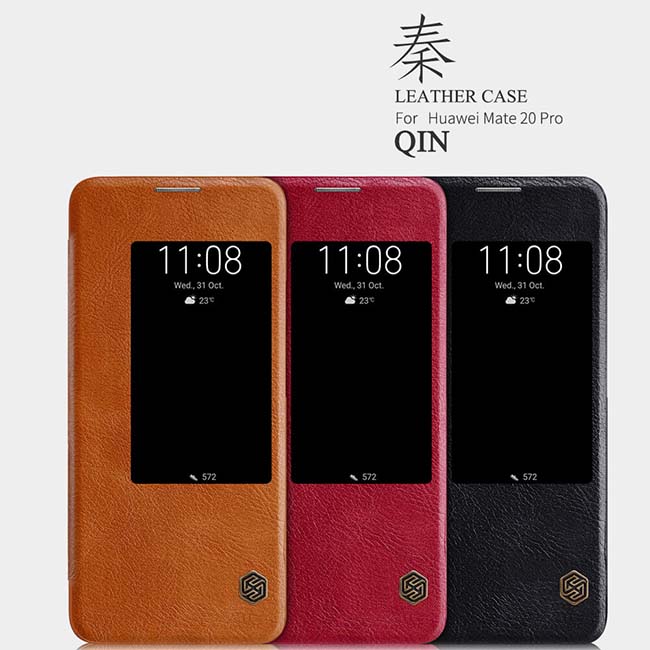 کیف هوشمند نیلکین هواوی Nillkin Qin Series Leather Flip Cover | Huawei Mate 20 Pro