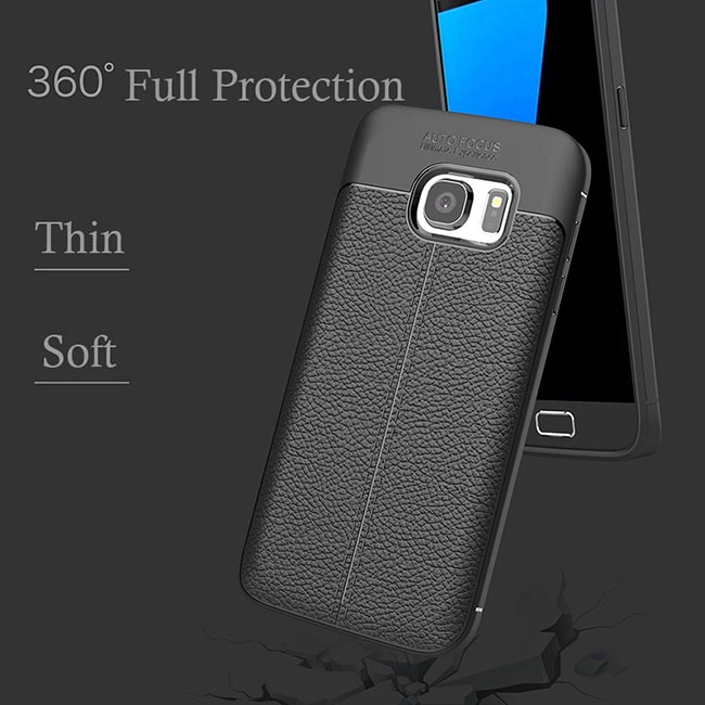 قاب اتو فوکوس سامسونگ Litchi Leather Pattern Auto Focus Case | Galaxy Note 5