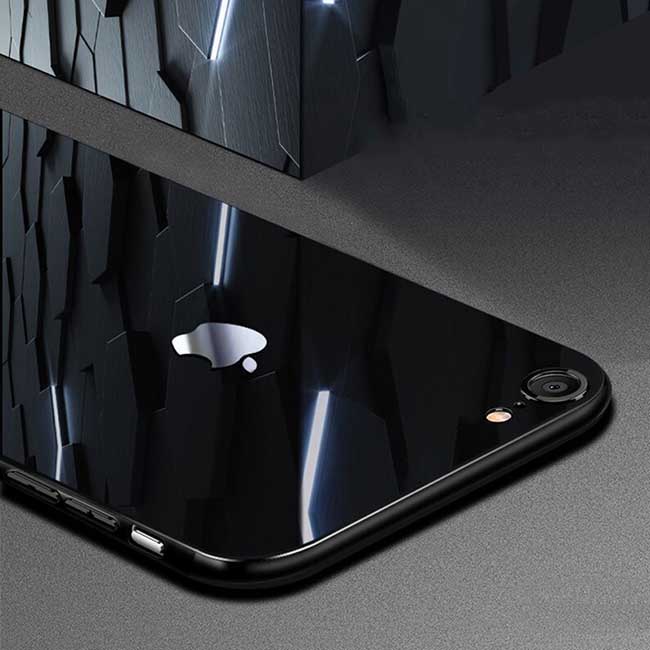 قاب اوریجینال پشت گلس آیفون Luxury TPU + Back Glass Cover | iphone 7