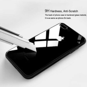 قاب اوریجینال پشت گلس اپل Luxury TPU Bamper + Back Glass Cover | iphone 6 Plus
