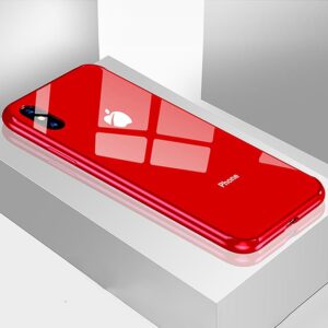 قاب اوریجینال پشت گلس آیفون Luxury Soft TPU + PC Glass Case | iphone X | iphone XS