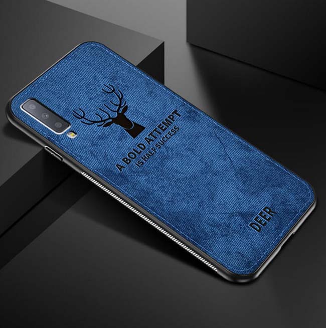 قاب محافظ گوزنی طرح پارچه سامسونگ Cloth Texture Deer Case Galaxy A7 2018 | A750