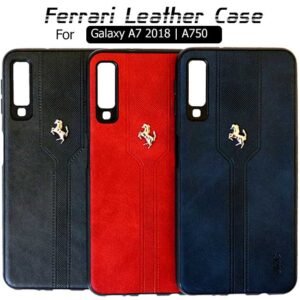 قاب محافظ چرمی فراری سامسونگ Ferrari Soft Leather Case Galaxy A7 2018 | A750
