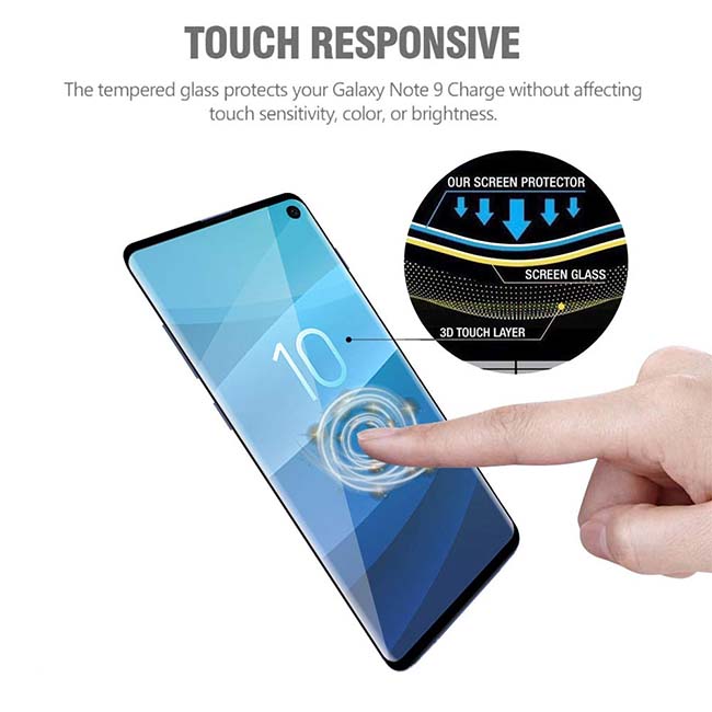 محافظ صفحه پوشش منحنی تمام چسب سامسونگ MB Full Cover 5D Glass | Galaxy S10