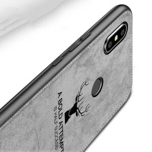 قاب گوزنی طرح پارچه شیائومی Silicone Cloth Pattern Vintage Deer Case | Xiaomi Mi 8