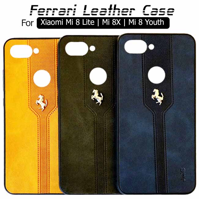 قاب چرمی فراری شیائومی Ferrari PU Leather Case Xiaomi Mi 8 Lite | Mi 8X | Mi 8 Youth 