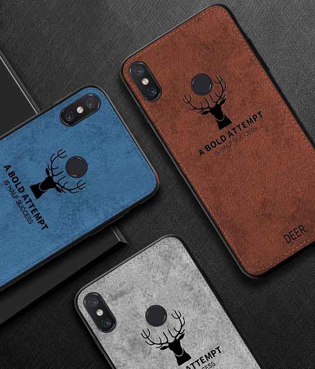 قاب گوزنی شیائومی Cloth Texture Silicone Deer Case Xiaomi Mi A2 Lite | Redmi 6 pro