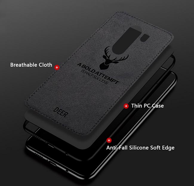 قاب محافظ گوزنی شیائومی Cloth Texture Deer Case Xiaomi Poco F1 | Pocophone F1