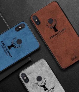 قاب محافظ گوزنی شیائومی Cloth Texture Silicone Deer Case | Xiaomi Redmi Note 6 Pro