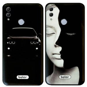 قاب محافظ طرح سرامیک فانتزی Boter Tempered Glass Black Design Case | Honor 10 Lite