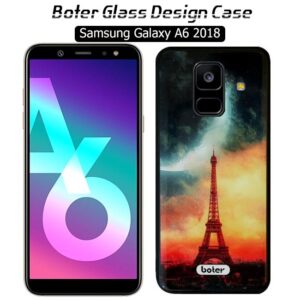 قاب طرح سرامیکی سامسونگ Boter Glass Pattern Eiffel Design Case | Galaxy A6 2018